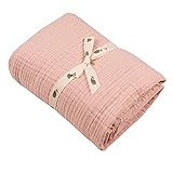 Migaloo Muslin Blankets, Baby Toddler Quilt, 4 Layers, 100 Cotton Stroller Blanket, Hypoallergenic,S