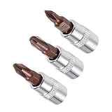 CoCud PH1/2/3 Phillips Impact Bit Socket 1/4' Drive S2 Steel CR-V Power Socket Screwdriver Sockets...