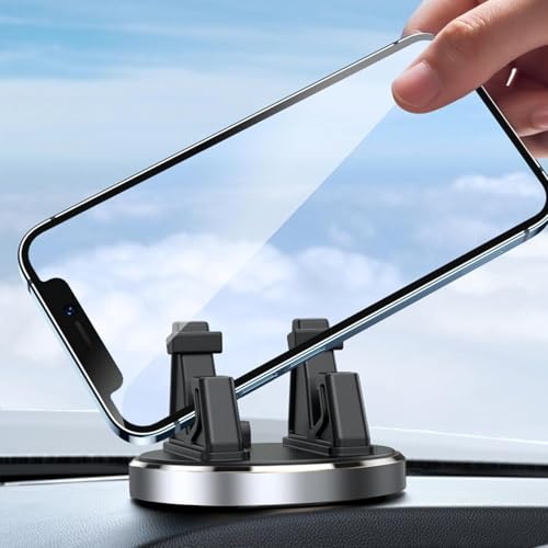 Elnicec 置くだけ 車載 スマホホルダー 【2025新登場】 手帳型ケース対応 シリコン製 滑り止め 車載 ホルダー 360度回転 適切な角度に調整 安定性拔群 取り付け簡単 片手操作 転落防止 防振 互換性が高い カー用品 ダッシュボード・デスクに