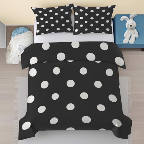 Generisch Gepunktet Bettwäsche 135x200, Punkte Schwarz Weiß...