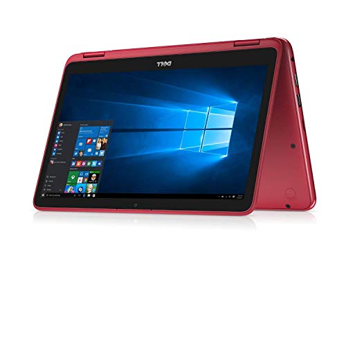 Dell Inspiron 11.6-inch 3000 2-in-1 Touchscreen Laptop Tablet PC, 7th Gen AMD A6-9220e 2.5GHz Processor, 4GB 2400MHz DDR4, 32GB SSD, Bluetooth, WiFi, Windows 10-RED (Certified Refur
