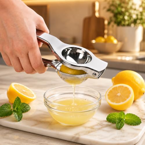 Image of E-COSMOS Manual Citrus Juicer & Lemon Squeezer for Orange & Mosambi - Ergonomic Hand Juice Maker Kitchen Tool (1 Piece) (Manual Lemon Squeezer)