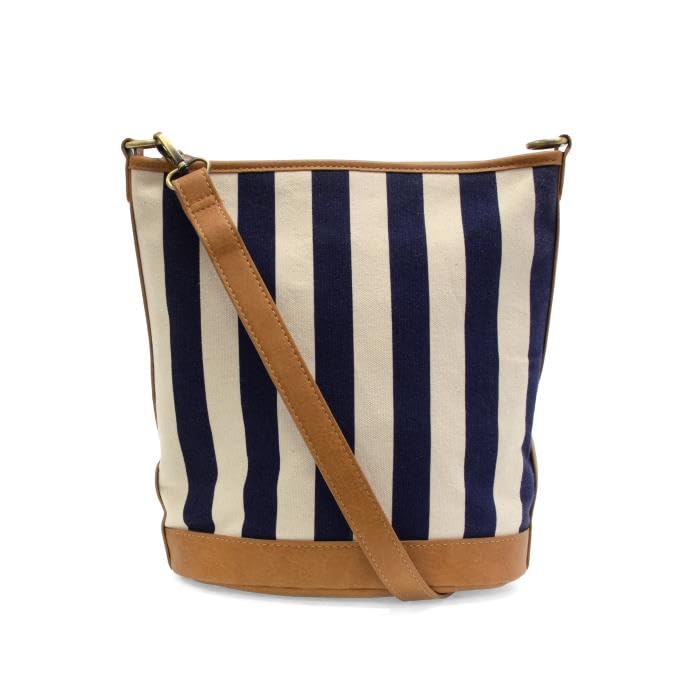 Joy Susan Women's Fashion Purse Awning Stripe Bucket Canvas Bag Hand Bag