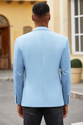 Image of COOFANDY Mens Casual Blazer Slim Fit Suit Jacket Lightweight Knit Sport Coat Two Button Blazer Jacket
