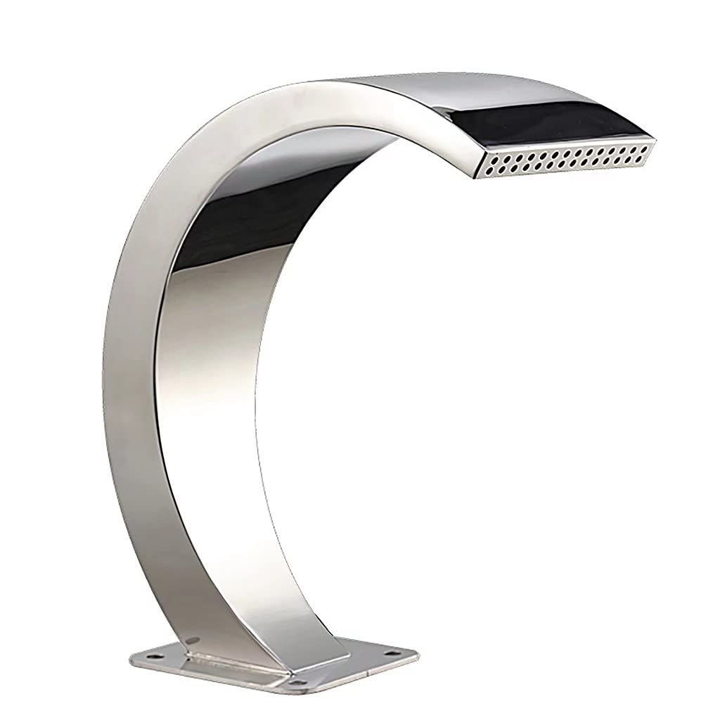 SIERINO Fontana a Cascata per Piscina in Acciaio Inossidabile - Fontana per Piscina in Argento per Esterni Decorazione da Giardino per Piscine Interrate Cascate Fontana, 11 Gancio ad Arco, 65 * 30 cm