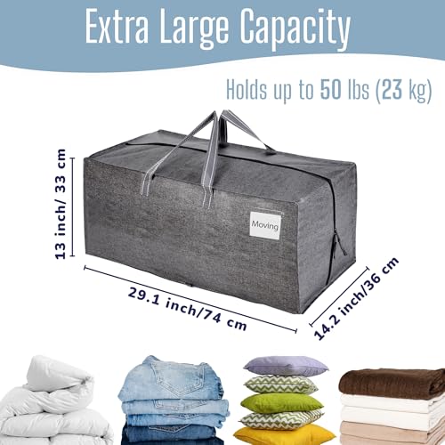 Image of VENO 2 Pack Heavy Duty Moving Bags with Backpack Straps, Zippers & Handles, Extra Large Packing Bags for College Dorm Essentials, Moving Supplies Alternative to Cardboard Moving Boxes
