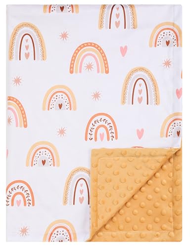 Image of Baby Blanket for Boys Girls Unisex Soft Plush Nursery Blankets Double Layer Dotted Backing Printed Bed Throws for Baby Crib Stroller Swaddle Receiving Blanket for Newborns Toddler 30 x 40inch