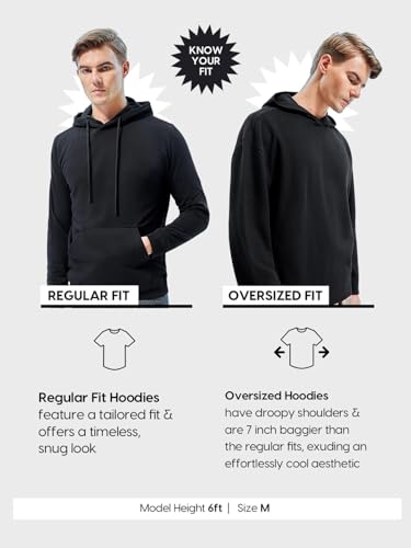 Image of Bewakoof Men's Fluff Oversized Fit Hoodies | Hoodie for Men Winter Wear