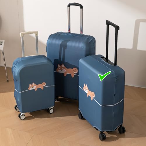 Image of HOKIPO 220gsm Durable and Washable Suitcase Covers for Trolley Suitcase, Medium (21-22inch) - Sweet Puppy (AR-6344-D16)