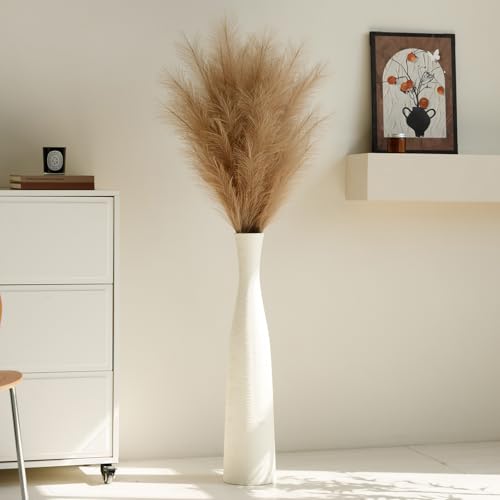 Image of Ceramic Tall Floor Vase, 29 inch Terracotta Large Decorative Vases Home Decor