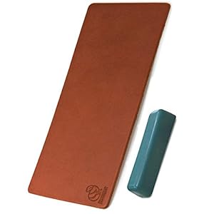 BeaverCraft LS2P1 Leather Strop Honing Sharpening Strop Knives Chisel Tools 7cm x 20cm Double-Sided Stropping Leather…