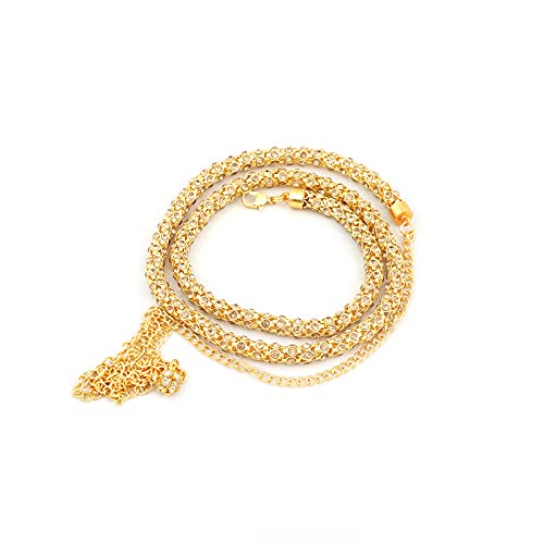 Project Luxe Beautiful Gold Plated Kamarband for Women and Girls - Waist Hip Chain Studded with Crystals & Stones
