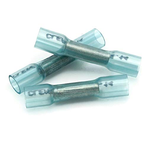 Clear Seal Heat Shrink Butt Connectors Electrical Wire Terminals Crimp Splices 22-18 AWG QTY 25