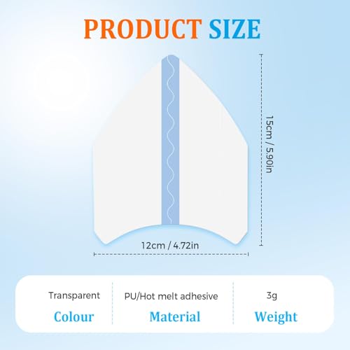 20PackThe Instalifi Patch for Legs, Transparent Anti-Friction Patch, Comfortable Anti-Skin Friction Patchs, Versatile Anti-Friction Invisible Patchs for Sweat-Proof & Relieve Leg Friction (4.8x6 in)