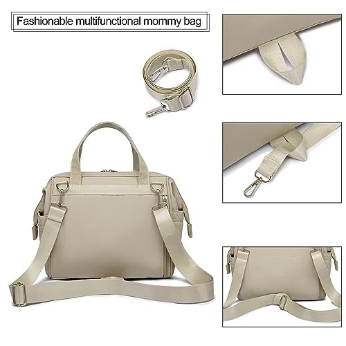 Miniatura 7 de Mochila pequeña para pañales, bolsa de pañales, impermeable, multifunción, mini bolsas de maternidad, mochilas de viaje con bolsillos aislados para