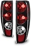 ACANII - For Black 2004-2012 Chevy Colorado GMC Canyon Pickup Tail Lights Brake Lamps Driver & Passenger Side