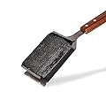 Grill Scrubber and Scraper for Barbecue with Replaceable Scrubber Head – Grill Cleaner for Outdoor Grill with Extended 16” Large Wooden Handle -No Scratch on Grill by Dhampooh