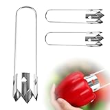 Waaqkid 3 PCS Red Bell Pepper Corer, Multifunctional Fruit and Vegetable Core Remover