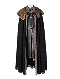 Night Watchman Jon Snow Cosplay Costume Same Style Costumes Full Set Customized Anime Rave Halloween Cos (Customized)