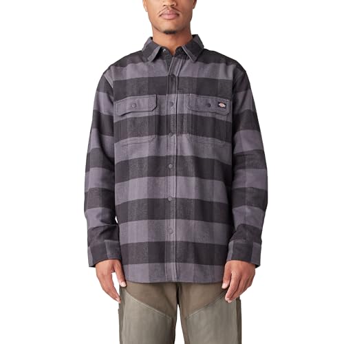 Dickies mens Heavyweight Flannel Work Shirt