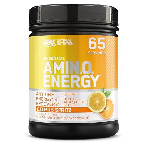 Image of Optimum Nutrition Amino Energy - Pre Workout with Green Tea, BCAA, Amino Acids, Keto Friendly, Green Coffee Extract, Energy Powder - Citrus Spritz, 65 Servings (Packaging May Vary)
