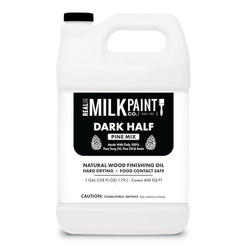 Real Milk Paint Dark Half Tung Oil Mix with Pine for Wood Fi...