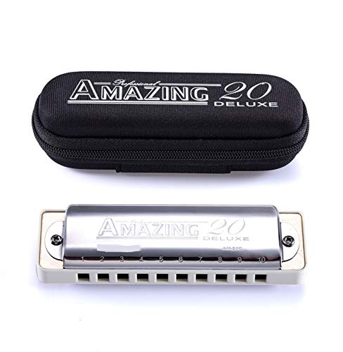 KIRANDIE 10 Trous Diatonic Blues Harmonica Incroyable 20 réglage spécial dans Un Peigne Blanc (Color : Key of F) - Les Beatles, Paul McCartney, John Lennon, RIngo Starr, George Harrison KIRANDIE 10 Trous Diatonic Blues Harmonica Incroyable 20 réglage spécial dans Un Peigne Blanc (Color : Key of F) – Image 7