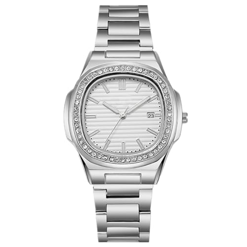 Mens Watch Analog Quartz Stainless Steel Date Watches Business Casual Business Watches for Men Women Luxury Style