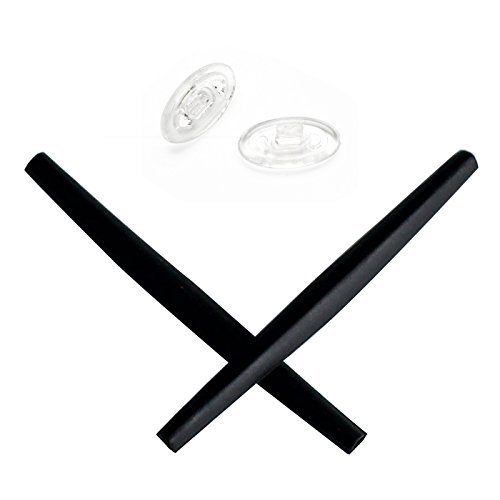 Mryok Replacement Earsocks Nosepieces Kits for Oakley Whisker Sunglasses - Black