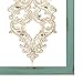Stratton Home Decor Scroll Panel Wall Decor, Decorative Wall Panel Decor with Filigree Details for Any Room, Wrought Iron Wall Decor with Teal and White Distressed Finish, 36”x0.75”x16”