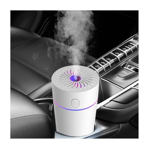 Image of DXNQ Car Fragrance Diffuser, USB-Powered Car Air Freshener Mist Humidifier Essential Oil Diffuser, Portable Car Air Freshener Aromatherapy Diffuser for Vehicle, Car Accessories (White)