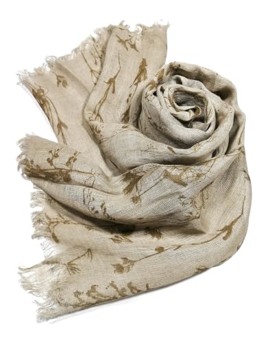 Image of Shanlin Unisex Natural Color 100% Linen Scarves for Men and Women