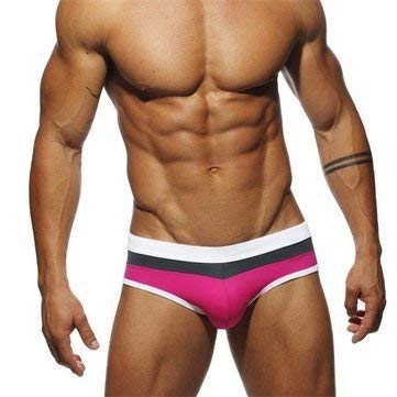 Swimsuit Man Swimwear Trunks Swimming Briefs Short Sunga Beach XL Rose-image-20