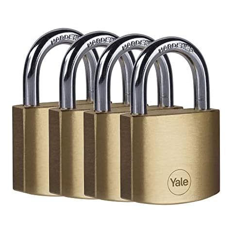 Yale 40mm Brass Padlock Pack of 4 Cover