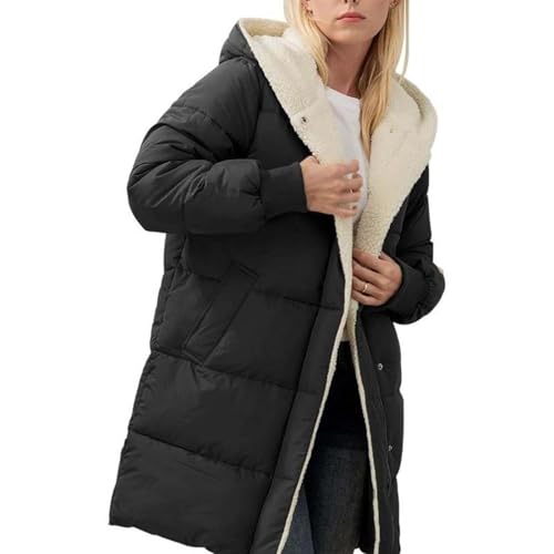 Abrigos largos de invierno para mujer con forro polar 4