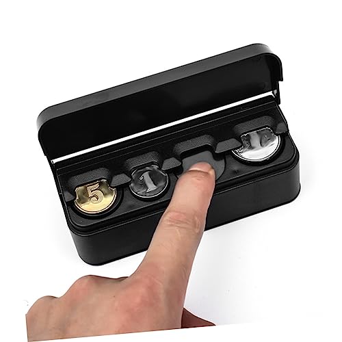 Caja de almacenamiento para monedas de plástico, 2 piezas miniatura 6