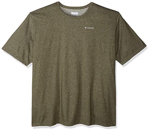 Columbia Men's Thistletown Park Crew Short Sleeve Tee, Large - Surplus Green Heather