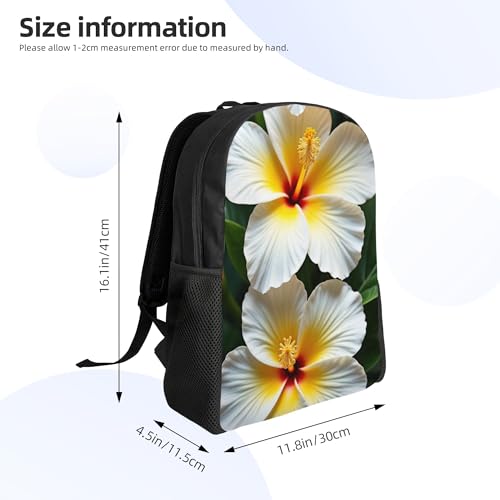 Lightweight Daypack For Adult Frangipani Flowers Large Capacity Backpack For Travel Hiking Camping 16 Inch4