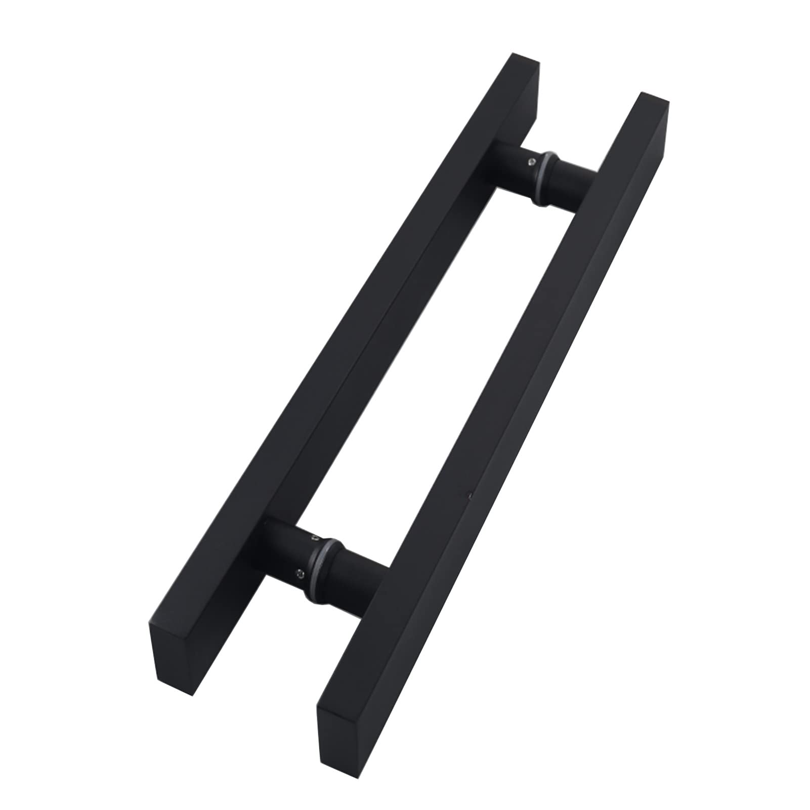DFGHNBVC Stainless Steel Push And Pull Shower Door Handle, 300Mm Sliding Glass Grab Bar For Conference Room, Silver/Matte Black Finish, Durable And Stylish Design,Matte Black-600Mm