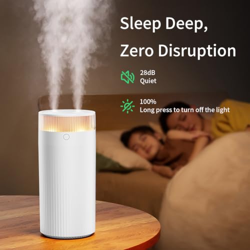 Portable Mini Humidifier 1.2L, Cool Mist for Bedroom Office Home, Auto Shut-Off, Dual Mist Modes, Night Light, Quiet Operation - image 8