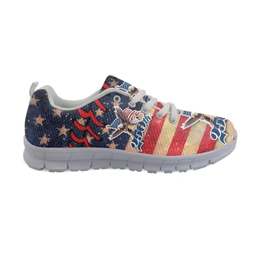 Image of GIFTPUZZ Mens Lace Up Athletic Trainers Running Sneakers Wedge Breathable Gym Lightweight Sports Tennis Shoes