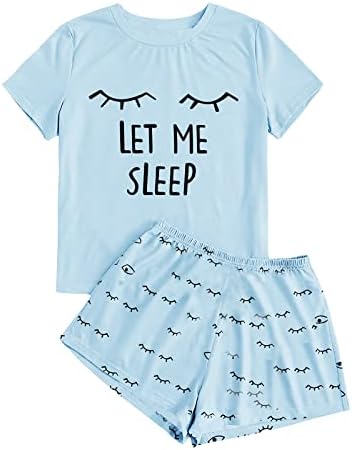 Kingdegenergyガール夏の可愛いプリントパンツセットTシャツとショートパンツの2点セット