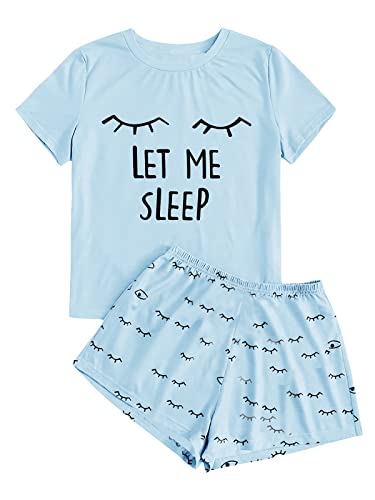 Image of Kingdenergy Girls Summer Cute Print Shorts Set T-Shirt and Short Pant 2 Piece Outfits Clothing Sets