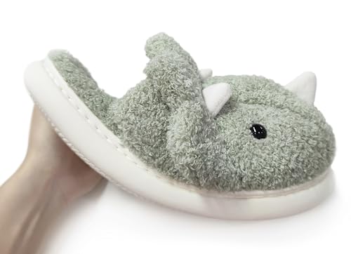 Unisex Dinosaur Plush House Slippers - Soft Indoor & Outdoor Fuzzy Winter Slippers4