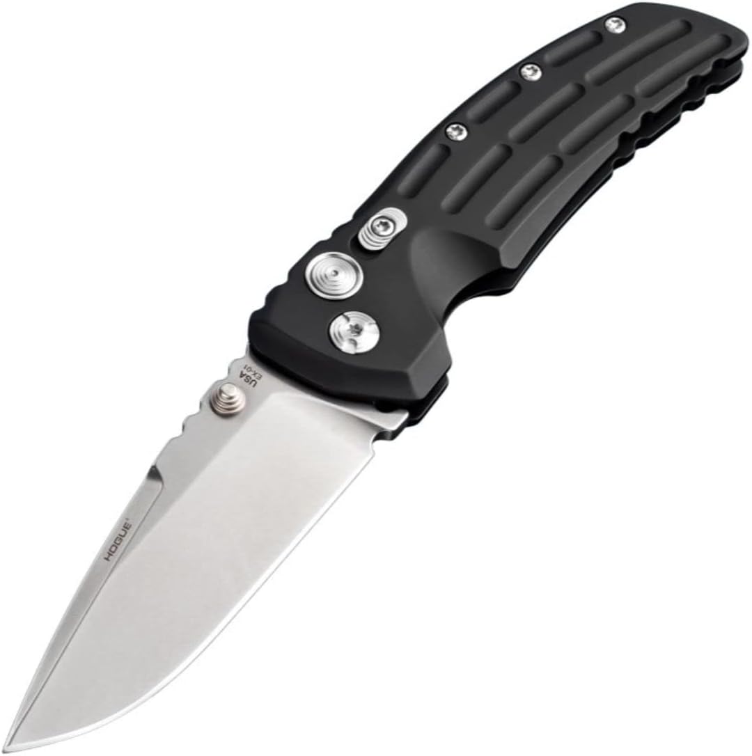 HOGUE Extreme Series Knife Aluminum Frame 4-Inch Drop Point Blade Tumble Finish
