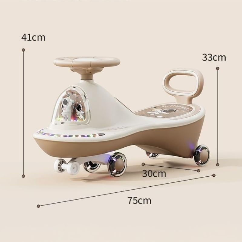 Miniatura 2 de Toy Cars Wiggle Scooter with LED Flashing Wheels & Music Anti-Rollover & Flexible Steering Ride On Toys for Outdoor Indoor Swing Car(Blue,Flashing