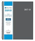 Blue Sky 2017-2018 Academic Year Weekly & Monthly Planner, Twin-Wire Bound, 8.5