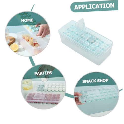 Molde reutilizable para cubos de hielo con tapa y contenedor miniatura 5