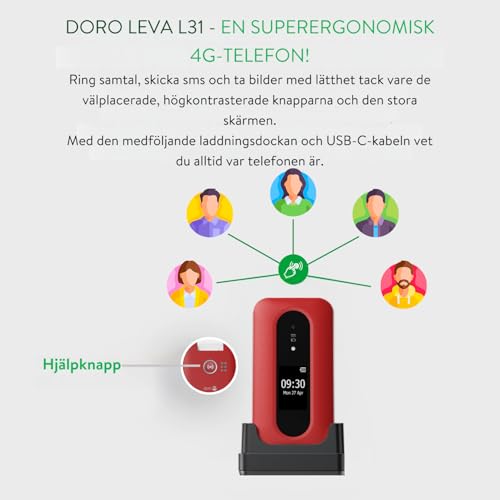 Téléphone pliable Doro Leva L31 4G 2.8 - vue 5