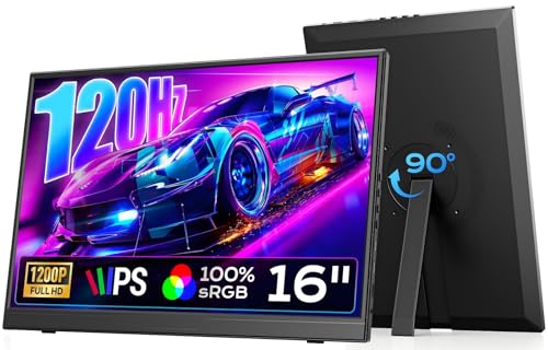 10 Best Portable Monitors for Gaming That Level Up Your Setup 7 120Hz 16 Portable Gaming Monitor with Adjustable Stand